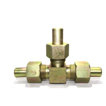 MS Weldable Tee Equal Union Couplings Hydraulic With Weldable B Nipple